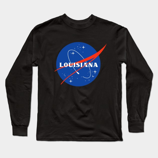 Louisiana Astronaut Long Sleeve T-Shirt by kani